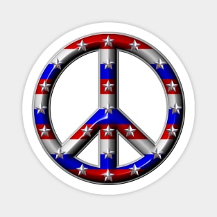 USA peace sign Magnet